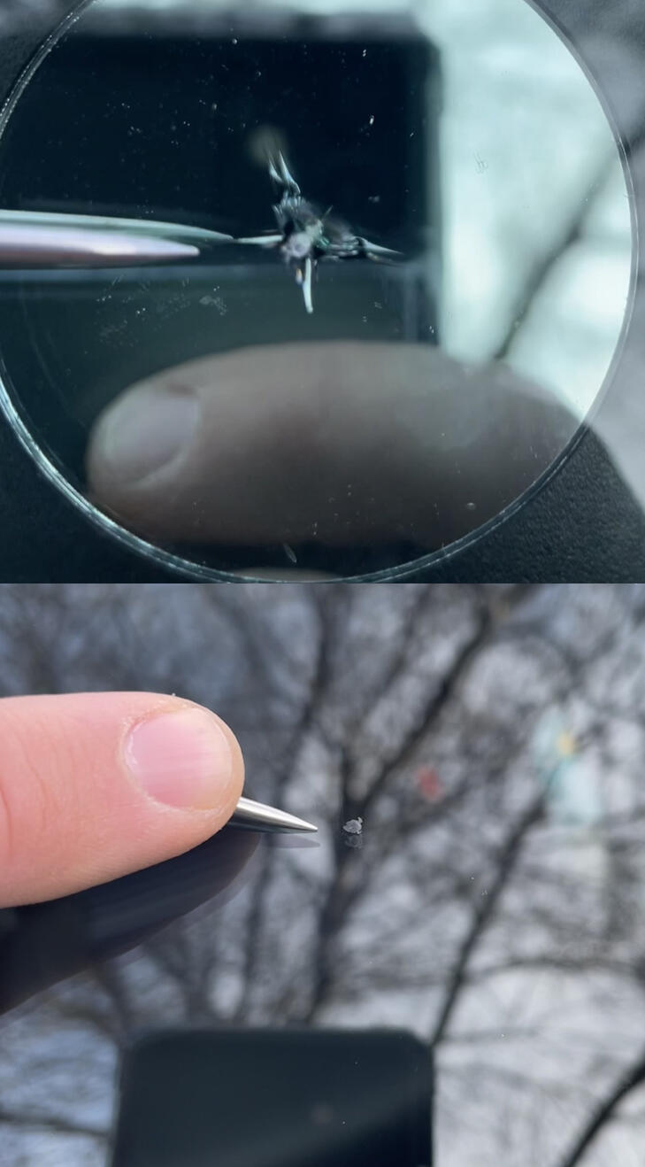 Before and After Photo Rock Chip Repair Before and After Photo Rock Chip Repair